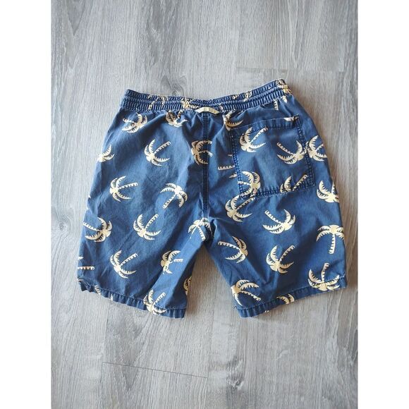 Mossimo Supply Co Mens Board Shorts  Navy Palm Trees Drawstring Pockets Size S - Picture 4 of 8